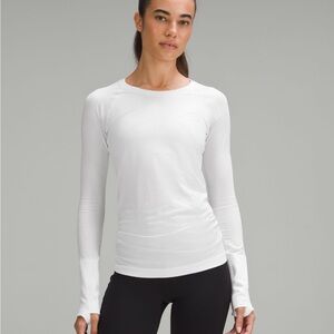 Lululemon White Swiftly tech long sleeve shirt 2.0 hip length